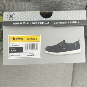 New Hurley Men's Black Laguna Sneakers never worn size 8